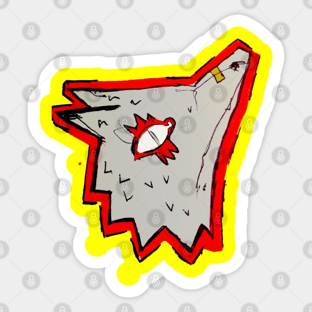 Gray Fox Sticker Sticker by notthatparker